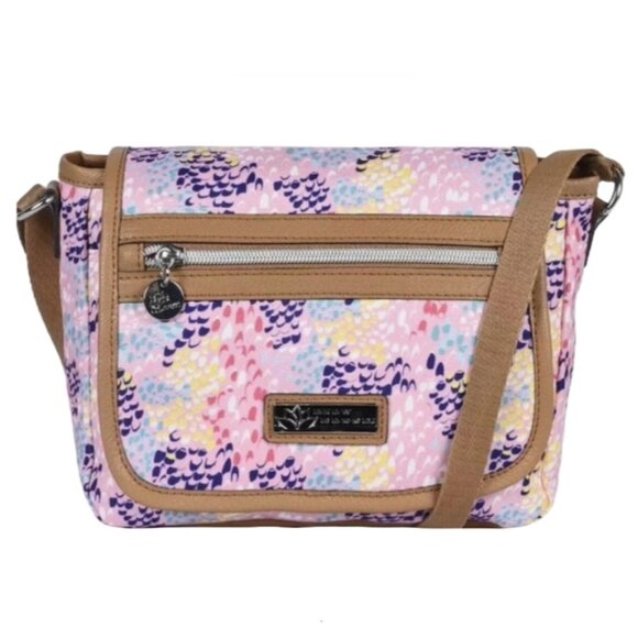 Lily Bloom Handbags - Lily Bloom Optic Dot Blush Women Julia Crossbody Bag Purse Handbag Tote Bag